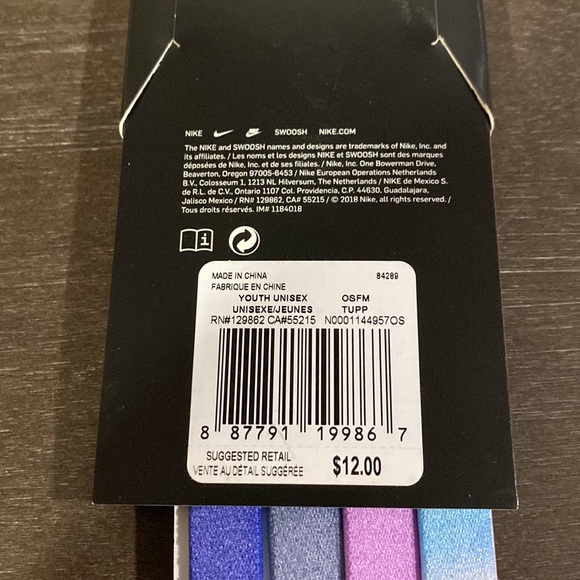 Nike Youth Hairbands 4pack - Picture 2 of 3